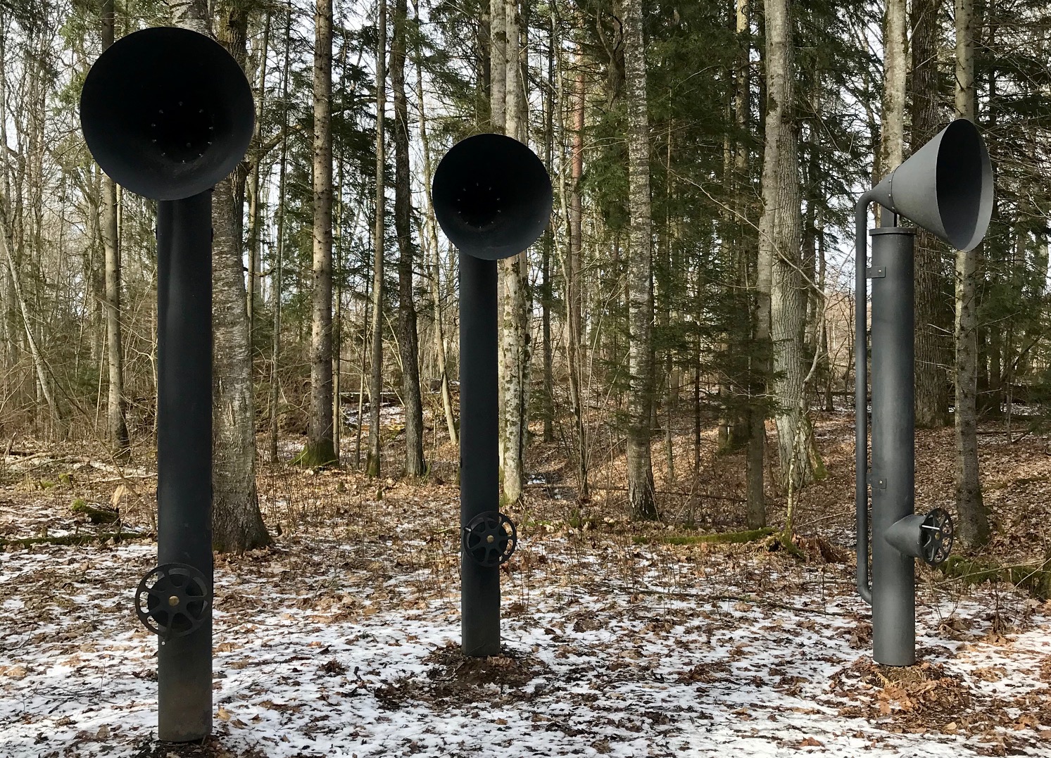 Ko apskatīt Cīravā - cauruļu instalācija Cīravas mežaparkā